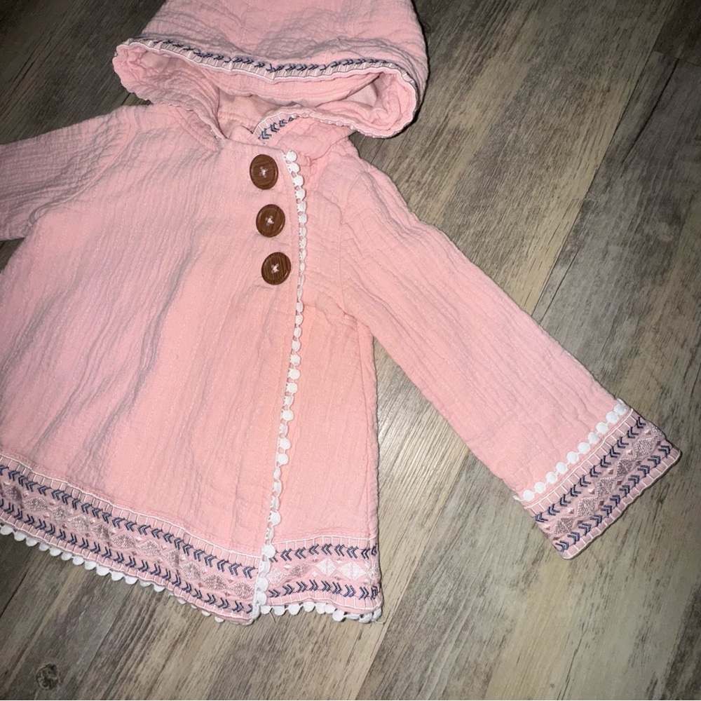 Artisan Ny Pink Boho Hooded Jacket - Picture 5 of 11